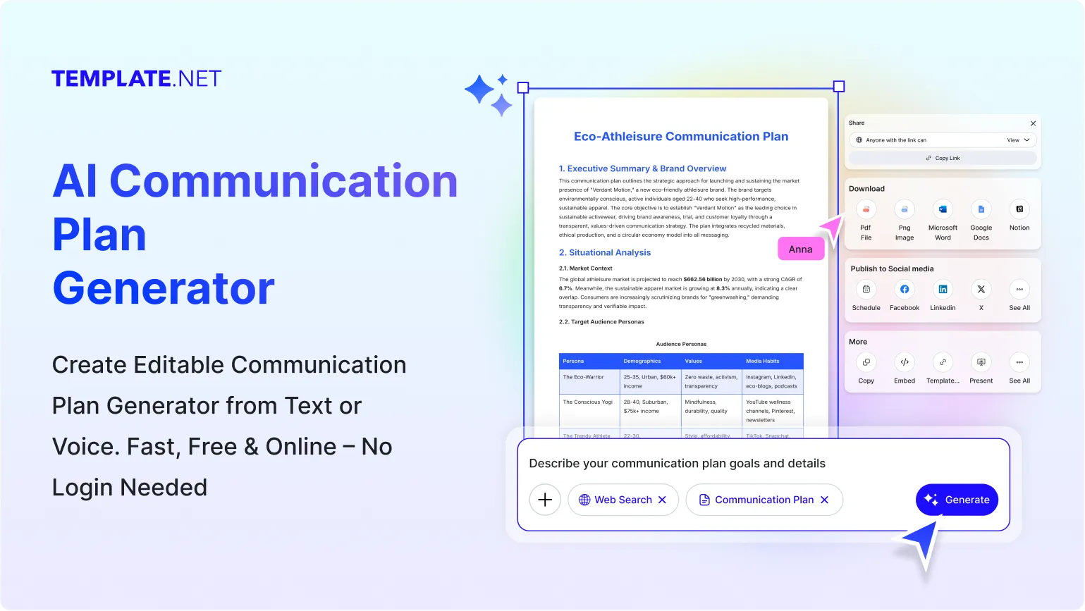 Free AI Communication Plan Generator, Free Communication Plan Maker [ No Signup ]